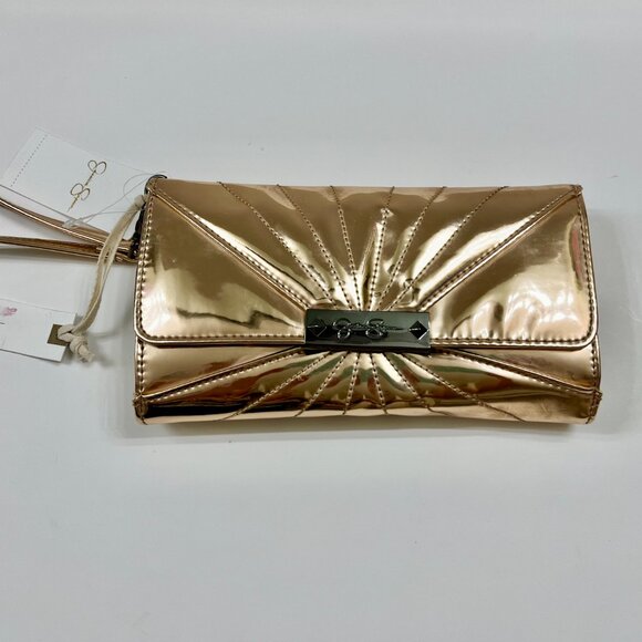 Jessica Simpson Zoe Wristlet / Clutch in Moscow Mule Gold - NWT - Picture 4 of 8
